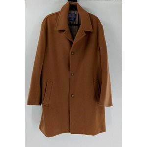 Men's PENDLETON Brown/Tan Single Breasted Coat Size L